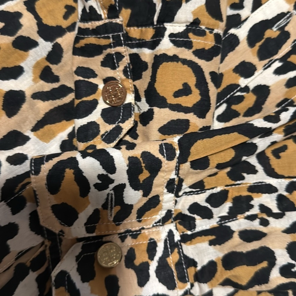 Tory Burch - Leopard Print Button-Up Shirt - Picture 4 of 8